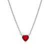 Classic Shiny Red Jewelry 925 Silver Exquisite Heart-shaped Bowknot Ring Necklace Bracelet Women's Jewelry Party Gifts