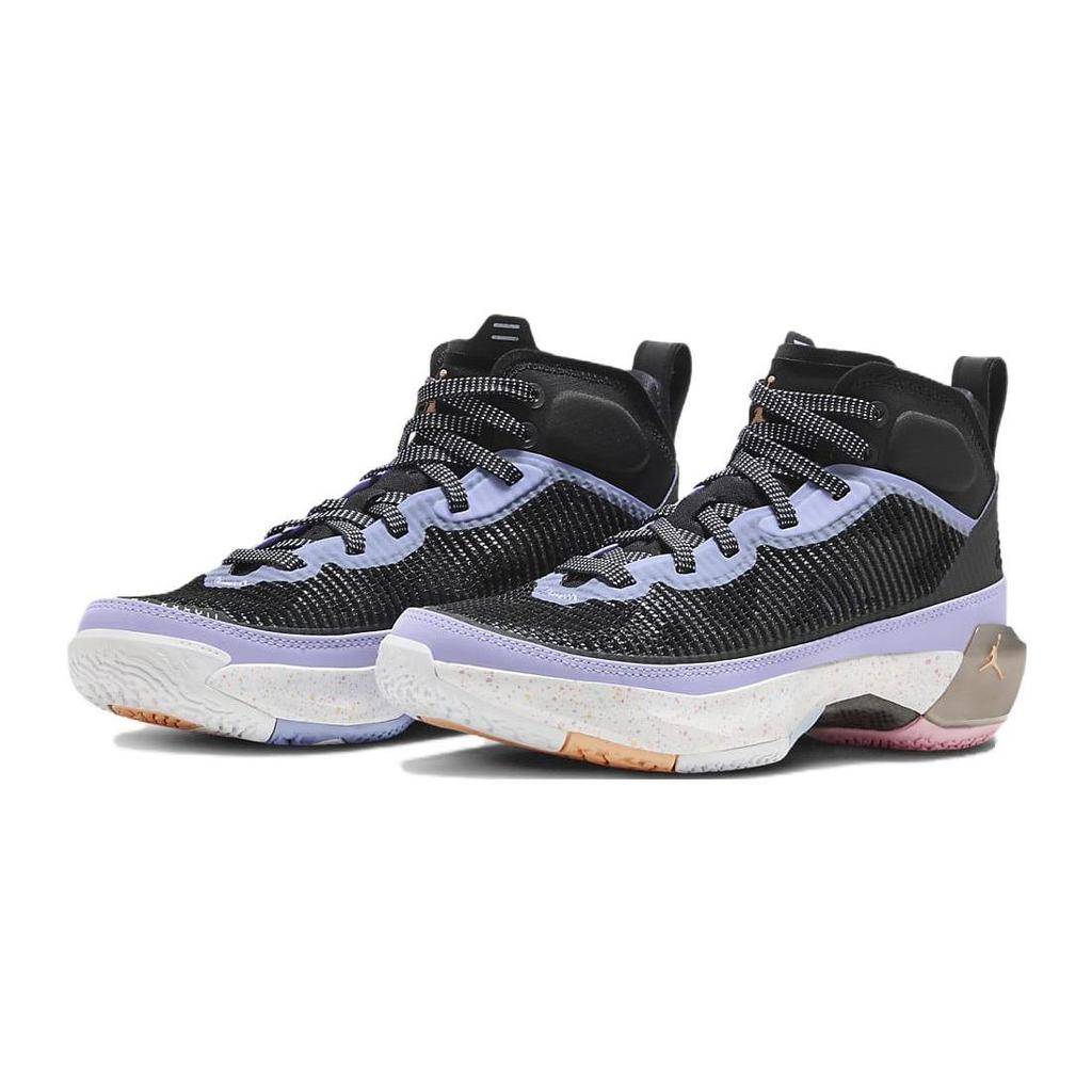 Jordan 37 GS Kids Black Purple Basketball Shoes FJ7515-001