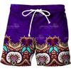 Pantaloncino da Spiaggia con Grafica Bandana di Tendenza per Uomo Moda Estiva Costume da Bagno Stampato 3D Pantaloncini Casuali Larghi Streetwear Pantaloncini Hawaiani