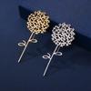 Gold Dandelion Flower Brooch Hollow Floral Brooch Pin Minimalist Lapel Pins  Jewelry Accessories