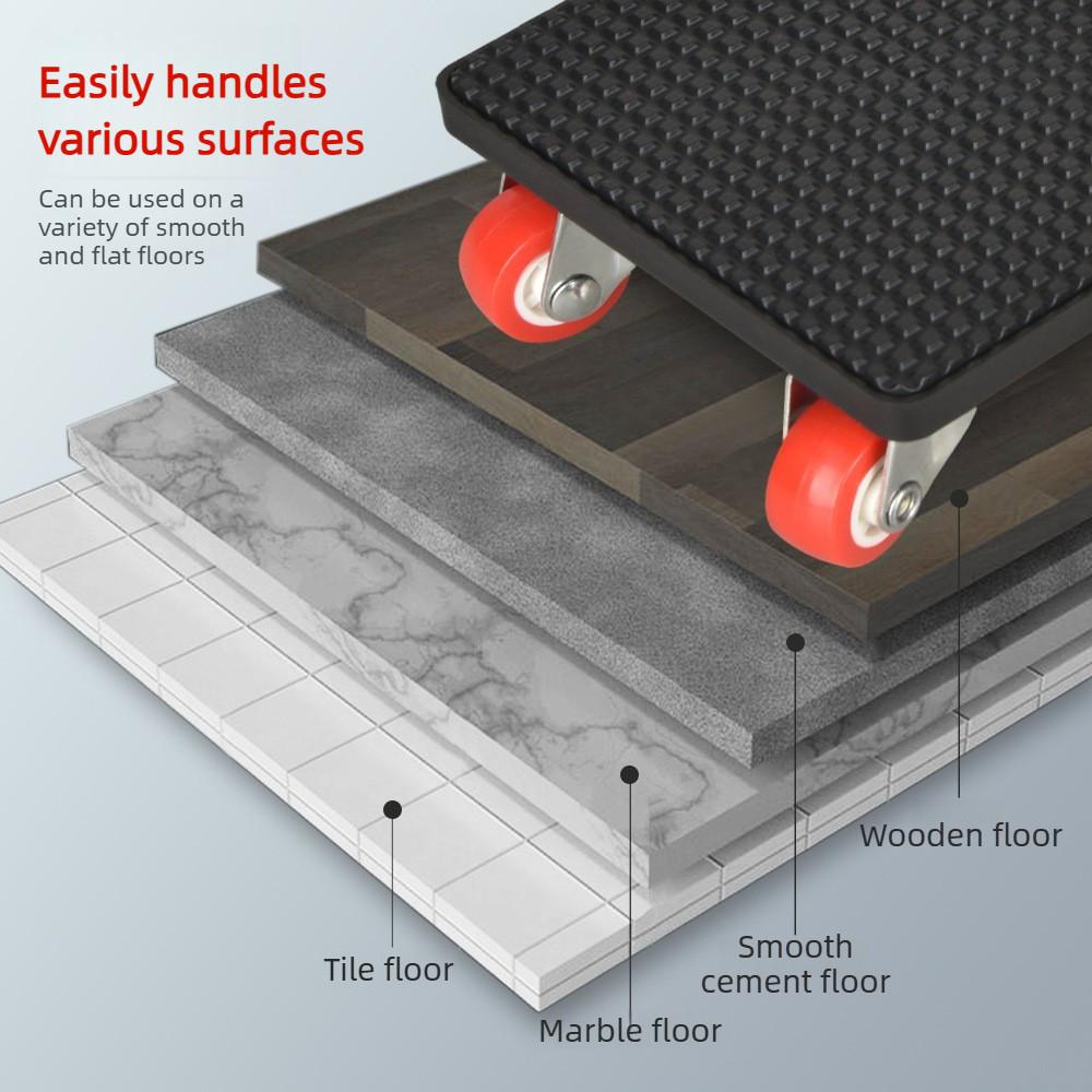 360° Universallräder Möbeltransporter Set Super Hohe Tragfähigkeit Mobiles Transportgerät Schrankhandling Universalwerkzeug