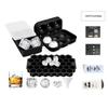6-Piece Silicone Ice Cube Tray Set with Square and Round Molds