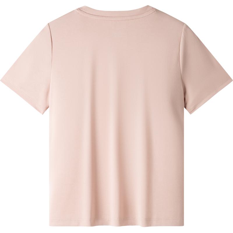 Calvin Klein Cool Touch Antibacterial Ice Beauty Series Soft Breathable Home Short Sleeve Pajama Top Women Tops Cinnamon-Latte AD00078I6