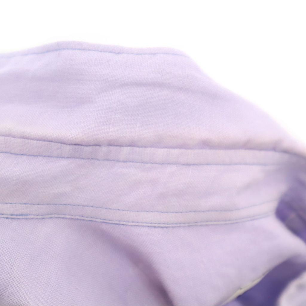 Armani Collezioni Linen Short Sleeve Shirt XL Blue Men's Used