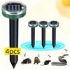 4 Rat Repellents Solar Rat Repellent Technology Repels Snakes, Moles and Gophers for Outdoor Lawns, Gardens and Farms