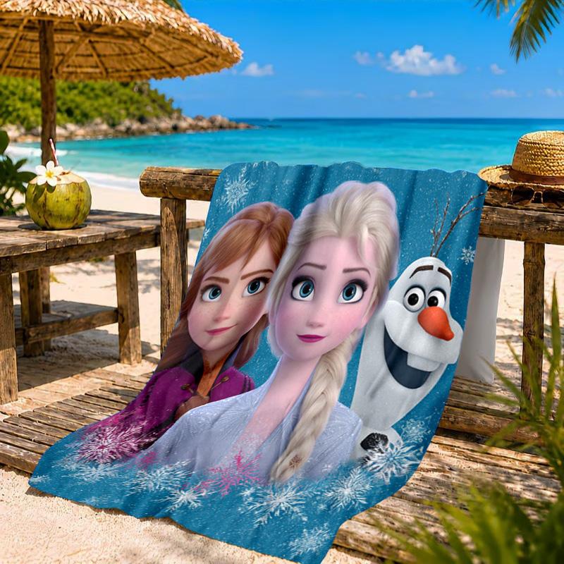 Ice Queen Artwork Printed Microfiber Beach Towel, Soft And Absorbent, Quick-Dry, Ideal for Summer Travel, Beach Essential, Swimming Pool