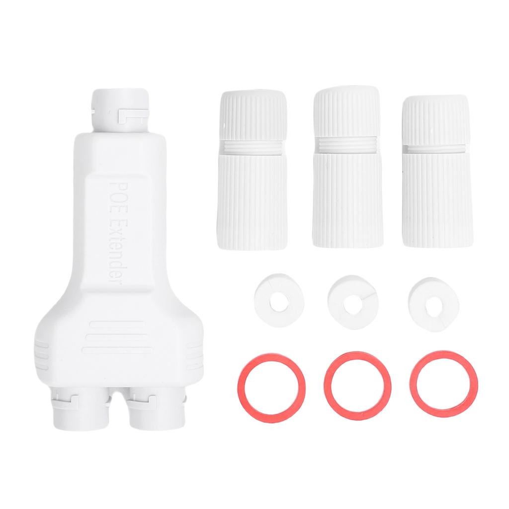 POE Combiner Splitter Adapter Waterproofing 100Mbps Plug and Play POE Extender for Security Camera