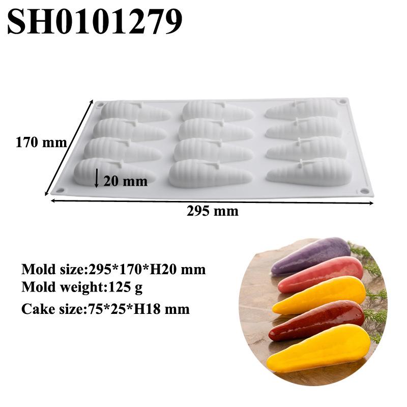 3D Fruchtmousse Silikon Kuchenformen: Birne, Apfel, Ananas, Pfirsich, Durian, Himbeere.
