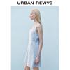 UR 2025 Summer Contrast Plaid Sleeveless A-line Dress