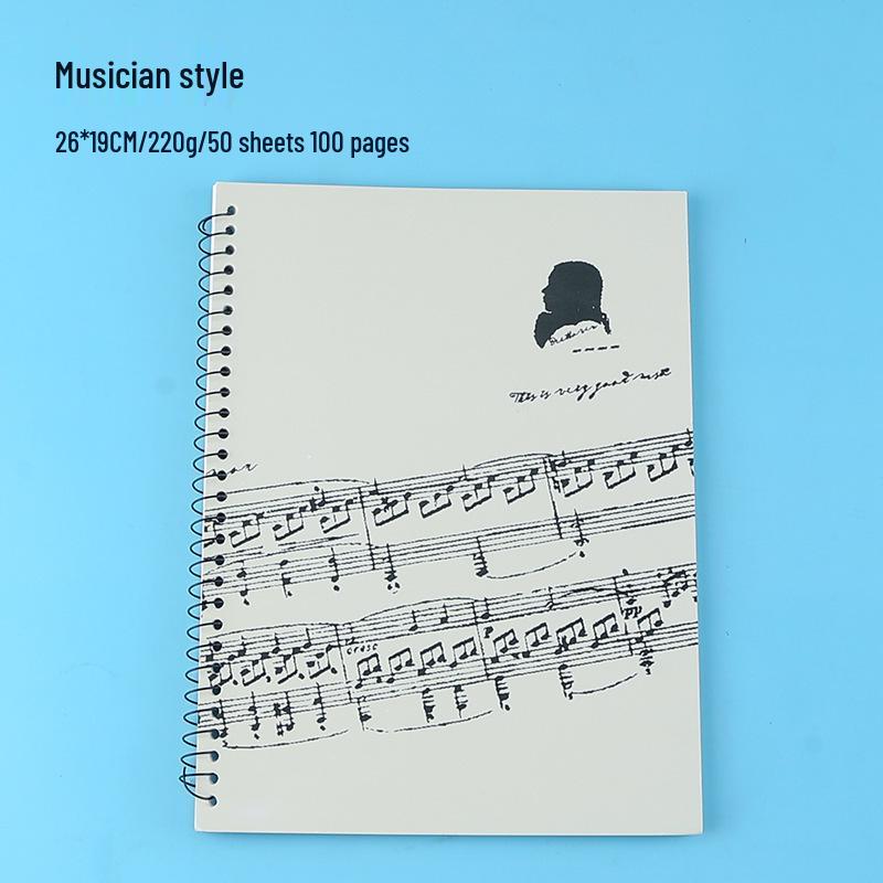 Large Space Loose-Leaf Music Staff Notebook for Piano Students - Professional Music Score & Theory