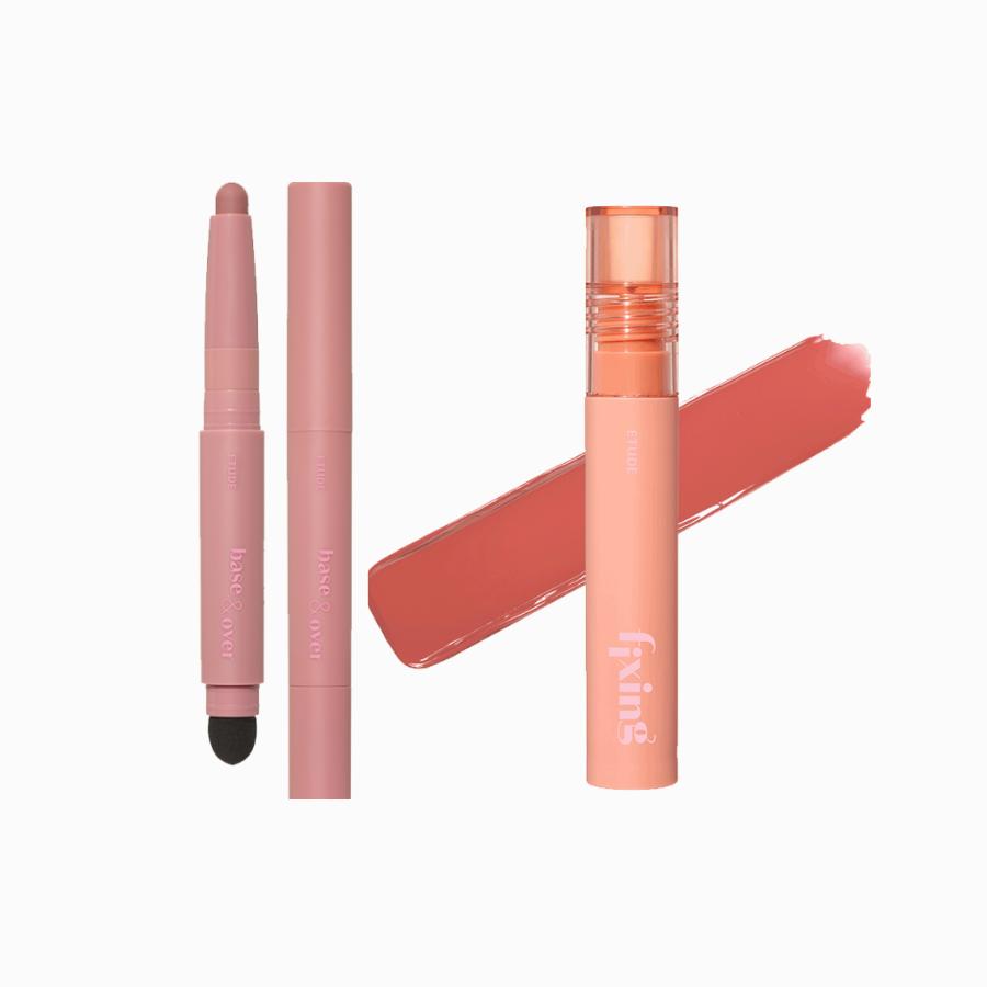 Etude Base & Over Lip Pencil #Pink Beige 1g + Fixing Tint 4g
