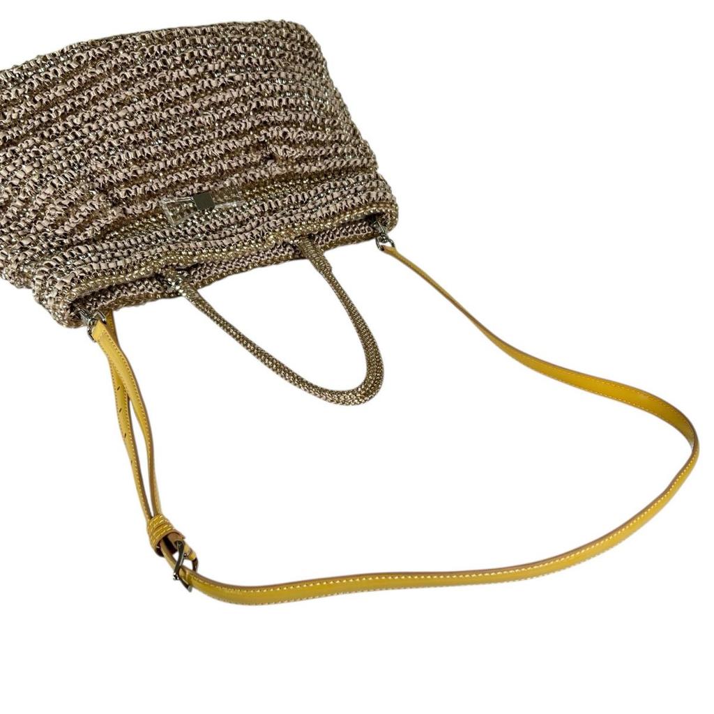 Anteprima Wire Bag Tote Bag Wire Gold X Beige Women Used
