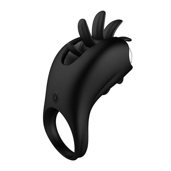 Rotating Magic Tongue Vibrating Ring Penis Ring Male Female Couple Sharing Clit Nipples and Stimulating Waterproof Rechargeable Locking Semen Ring