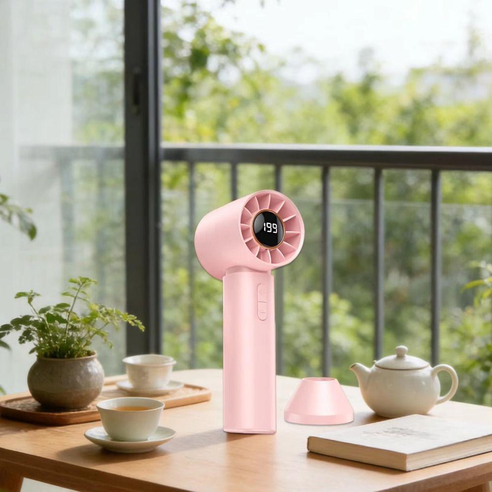 Compact Design Mini Fan Rechargeable Digital Fan New Handheld Fan  Camping Use