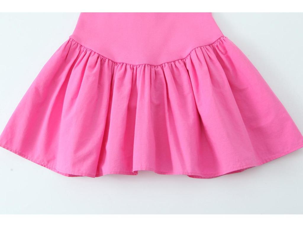 2025 Summer Women's Slim Pleated Patchwork Halter V-Neck Dress