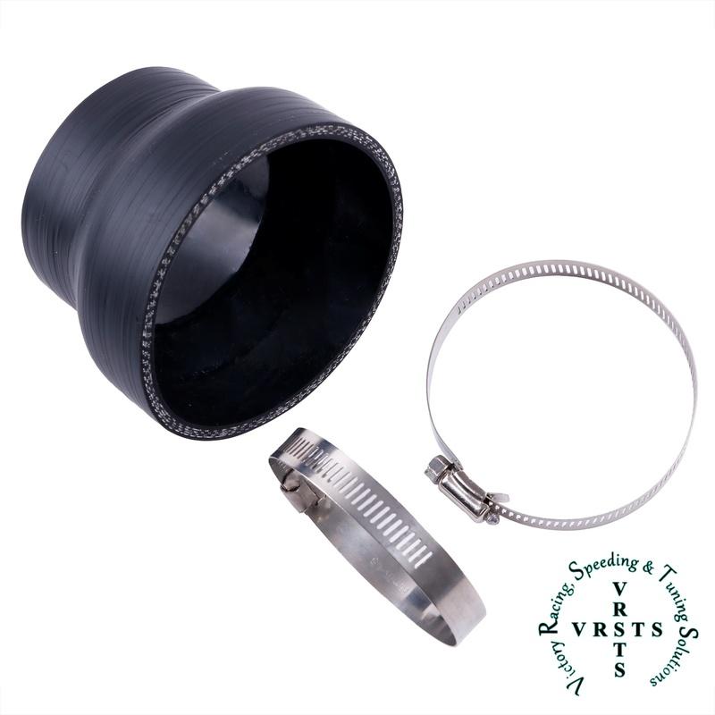 

3PLY 76mm Length Silicone Straight Reducer Coolant Hose ID 13 16 19 22 25 20 35 45 48 26 28 32 38 MM 1PC Matt Black W/ 2 Clamps 90-ID13-16mm