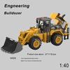 1:40 Bulldozer Pullback Lighting And Sound Engineering Truck Construction Diecast Car Alloy Model Toys For Children Boys Gifts