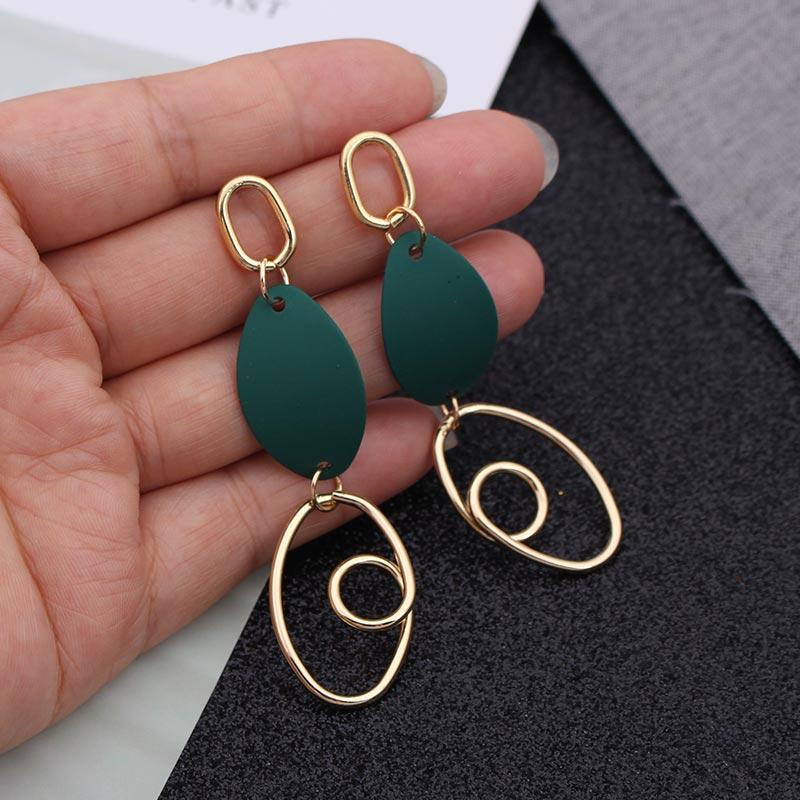 Orecchini Statement Vintage Retrò 2019 Bianchi Geometrici Lunghi Pendenti per Donne Matrimonio Festa Regalo di Natale Ingrosso