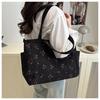 Large Capacity Bucket Tote Bag Cotton Casual Shoulder Handbag for Women