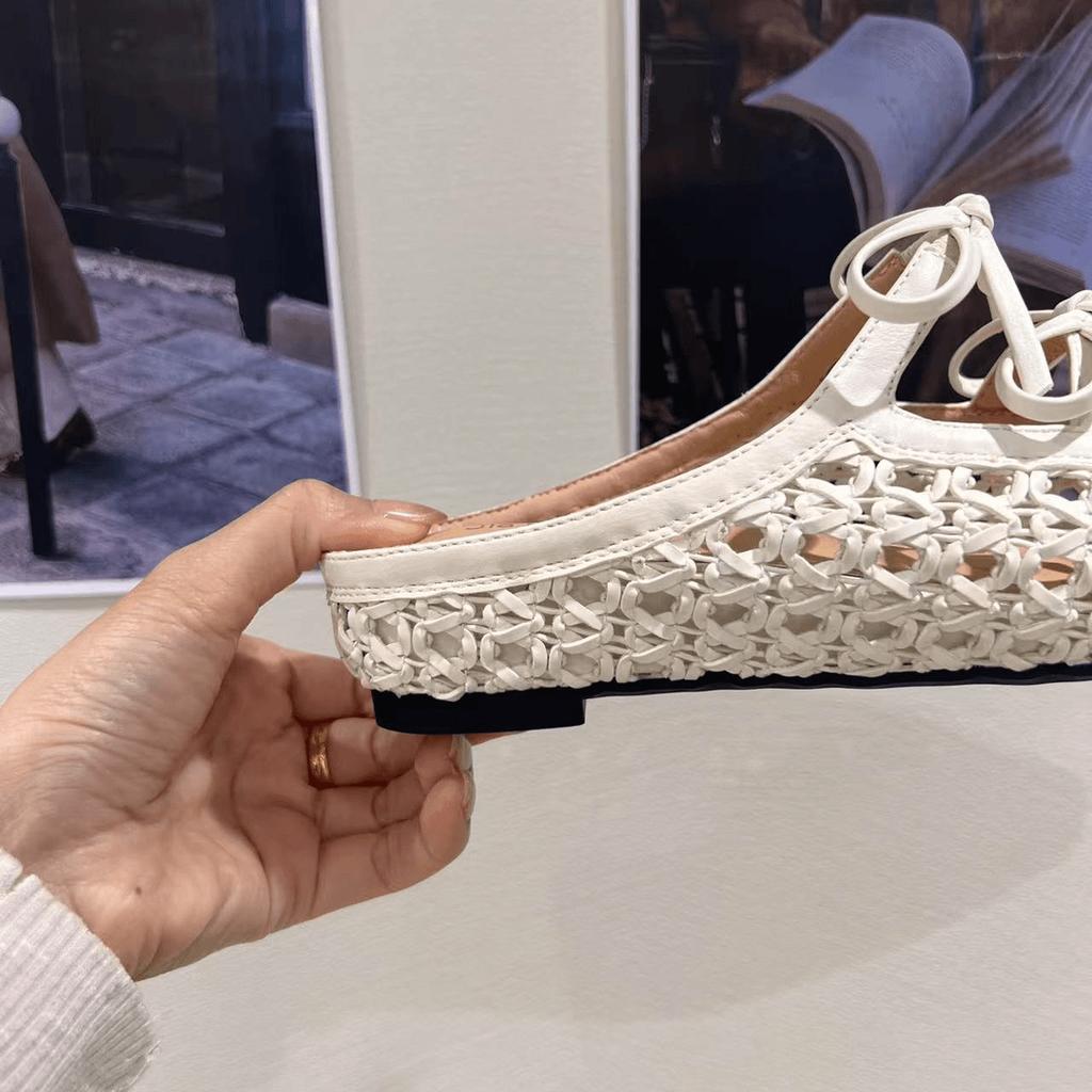 Fashion New Mesh Women Flats Pointed Toe Slippers Fad Breathable Mules Shoes 2025 Casual Slingback Sandals Summer Slides Lady Flip-flops