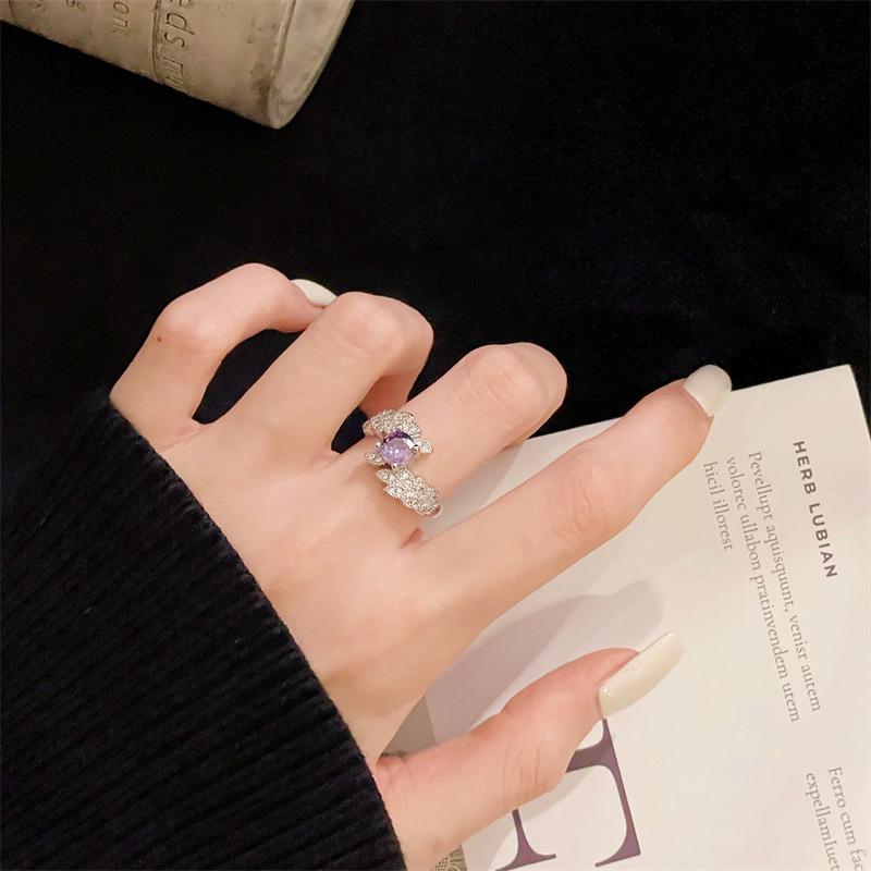 Open Ring Female Retro Niche Design Light Luxury High Sense Medium Antique Geometric French Ring