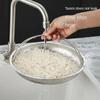 Anti-scald Steaming Basket With Tripod Bracket Steaming Tray Cooking Utensils Drain Basket  Seafood
