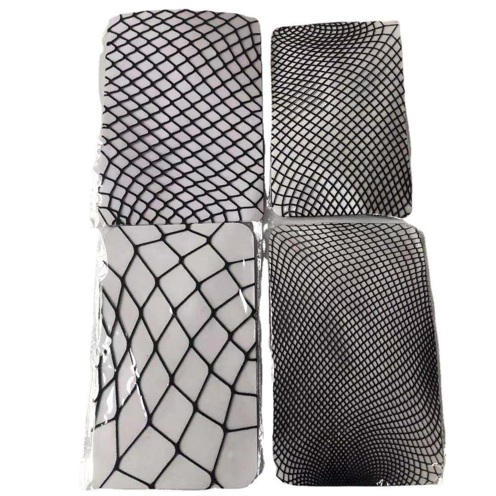 Women's Plus Size Velvet Cutout Fishnet Pantyhose Stockings