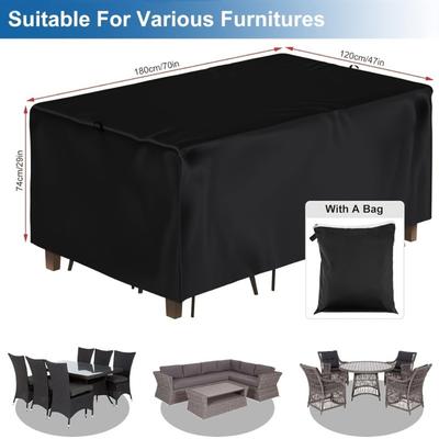 Garden Furniture Cover, 210D Protective Cover Suitable for Courtyard Tables and Chairs In Winter Durable Protective Cover