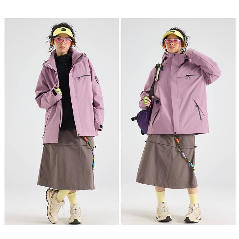 Outdoor Men Women 3in1 Waterproof Windproof Fleece Ski Jacket For Hiking And Camping