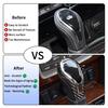 Carbon Fiber Gear Shift Knob Cover Car Interior Overlay Decorative Trim for Infiniti QX80 2017-2025