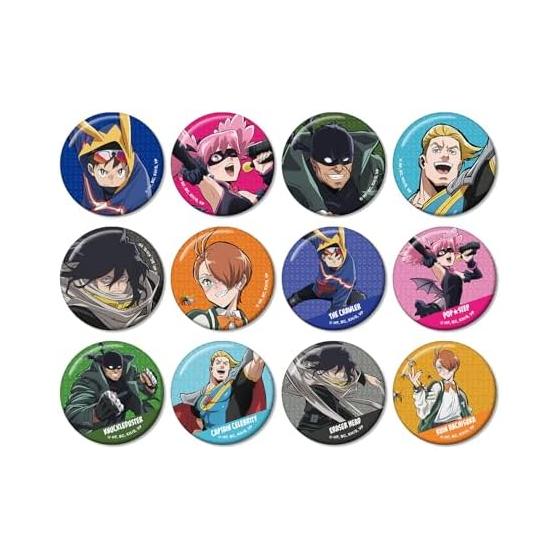 My Hero Academia ILLEGALS Trading Glitter Can Badge 12-Piece Box (The Crawler, PopStep, Knuckle Duster, Captain Celebrity, Eraser Head, Hachisuka
