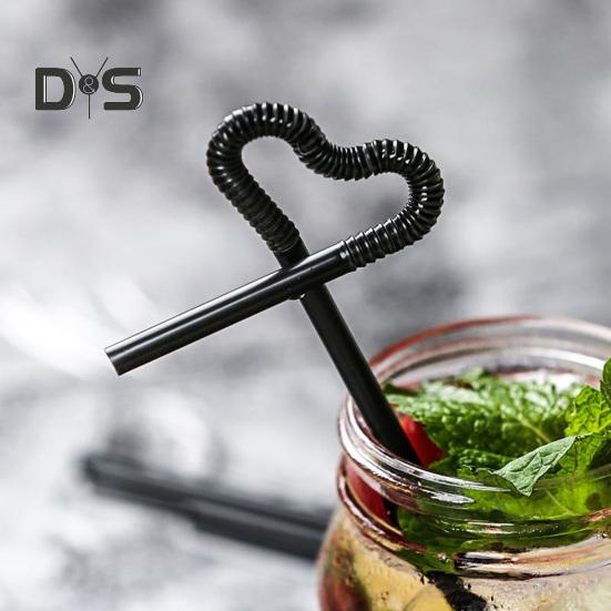 

200 шт. гибкие одноразовые пластиковые декоративные фигурные соломинки без заусенцев для напитков, товары для вечеринок