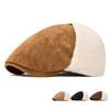 Women's Winter Thick Beret Ear Protection Cold-Proof Forward Hat Men's Warm Newsboy Hat Painter Hat