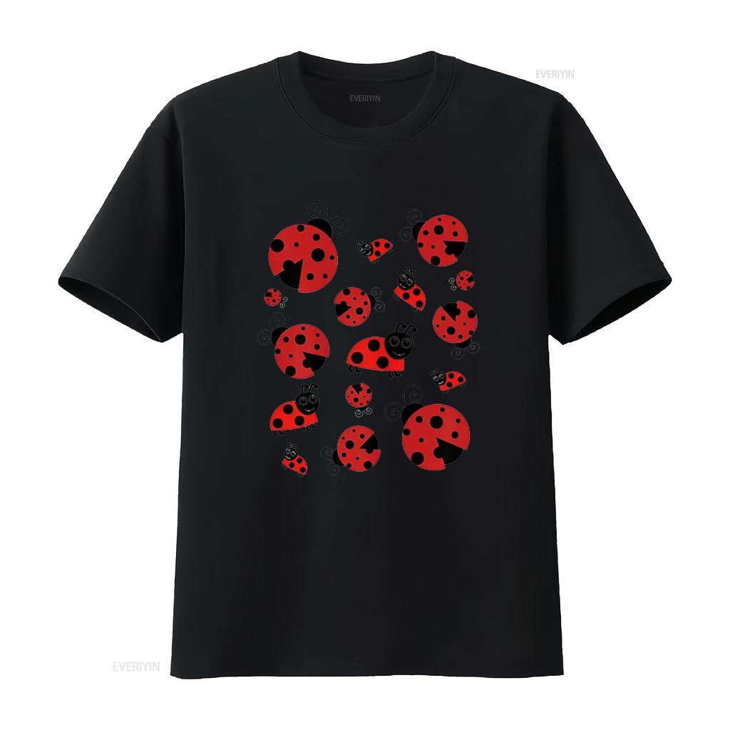 Adorable Ladybugs Everywhere T shirt vintage Washed Unisex homme Soft Casual Stretched Breathable Stylish graphic
