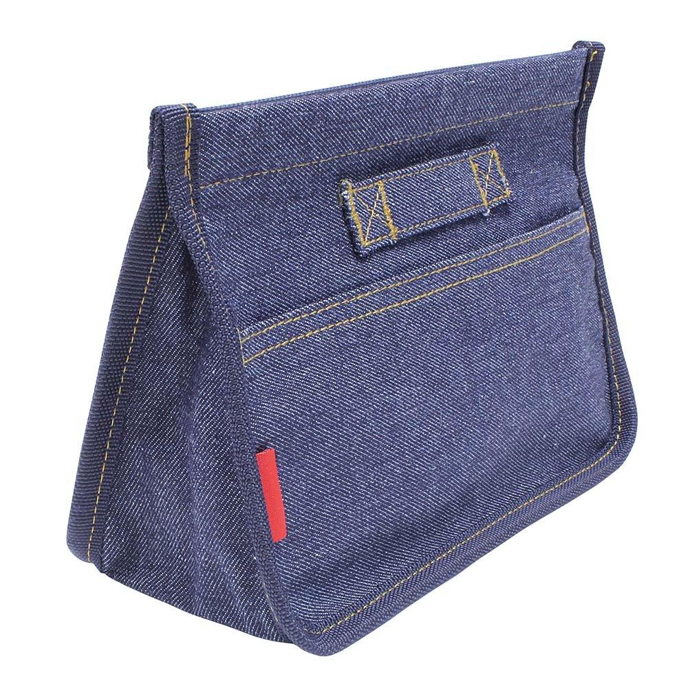 Napolex Light Fizz Flat Dust Car Trash Denim with Adhesive Hooks for Center Console Mounting Can, Pattern, Ultra-Thin, (NAPOLEX LF-145)