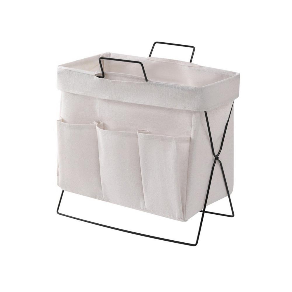 

Folding Snack Toy Clothes Basket Space Saving Clothing Storage Basket Dormitory бежевый