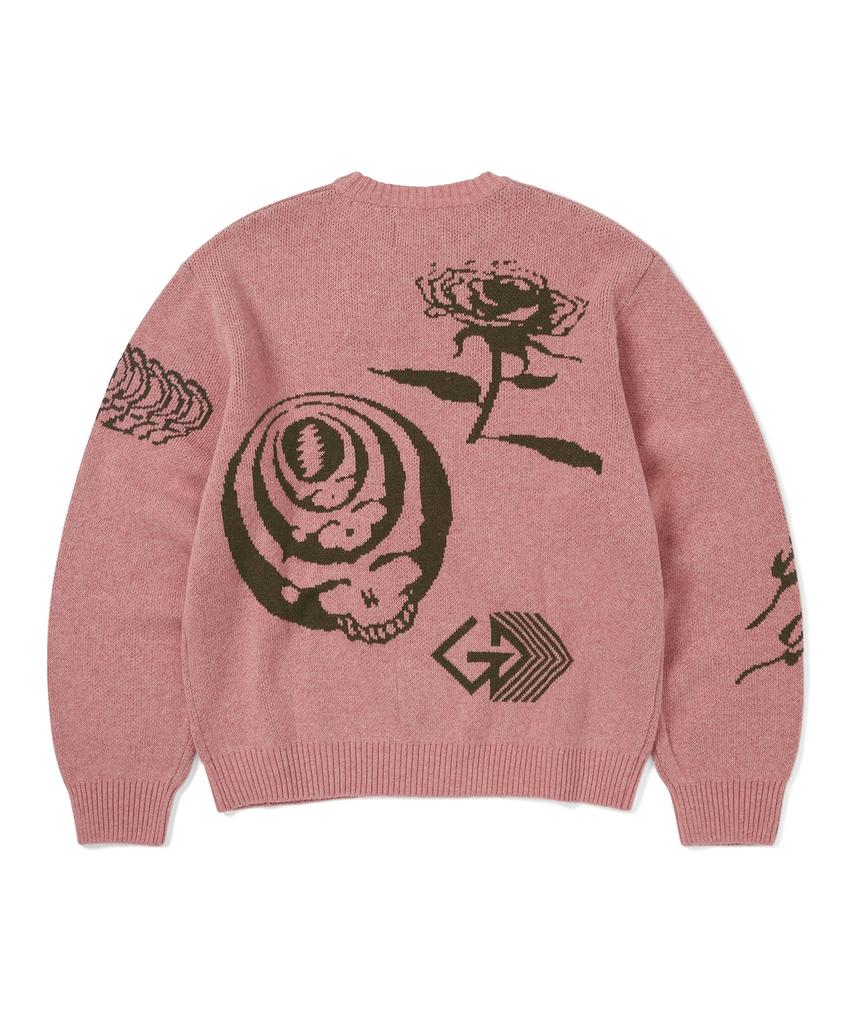 THISISNEVERTHAT Gd Iconography Knit Sweater Pink
