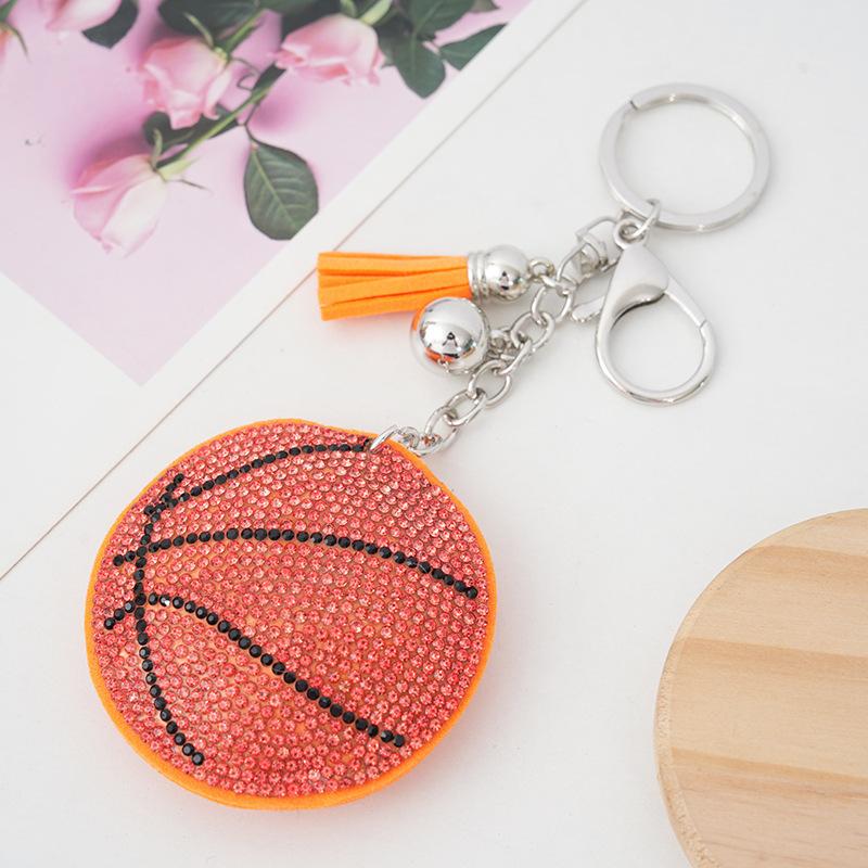 Llavero Creativo de Pelota Deportiva de PVC Colgante de Fútbol y Baloncesto Joyería de Goma Blanda Encanto para Mochila Pequeño Regalo