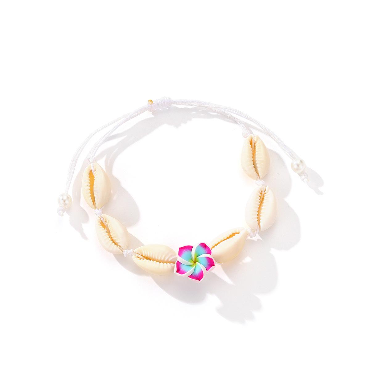 

Shell flower bracelet Bohemian hand-woven pull-out jewelry holiday beach decoration