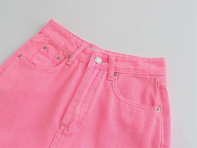 Women's Plus Size Pink High-Waist Straight-Leg Jeans (Summer 2022)