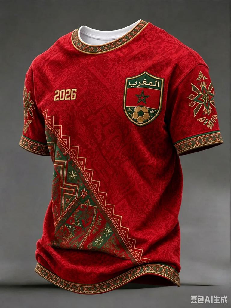 Morocco Team Away Soccer Jersey White Short Sleeve T Shirt  Football Unisex Fans Supporter Training Sport Tee Casual Top