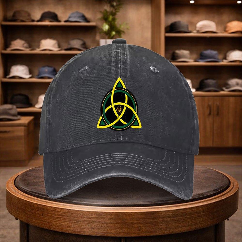 Triquetra Print Baseball Cap Casual Duckbill Hat Fashionable Hat Adjustable Outdoor Casual Cap for All Seasons Suitable fo