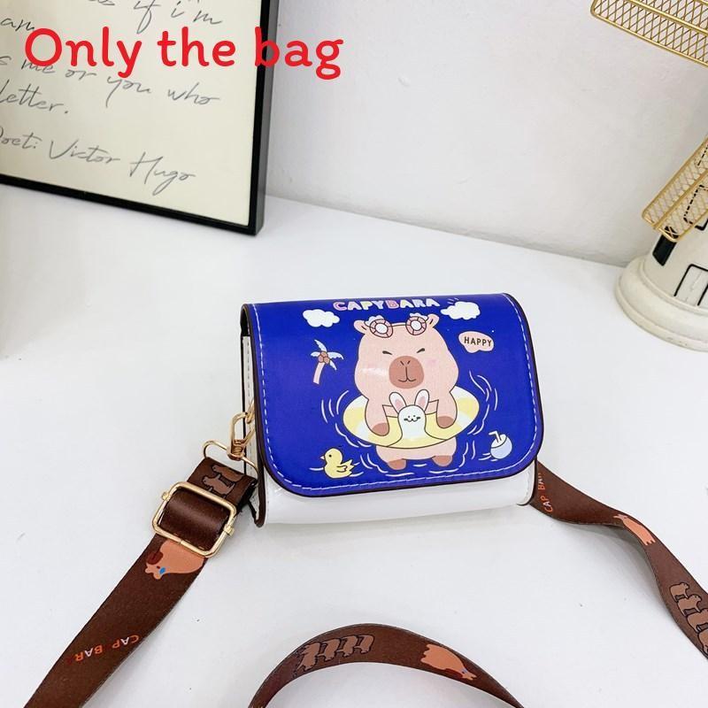 Capybara Cartoon Pu Coin Wallet Crossbody Bag With Cute Design For Kids School And Travel Use