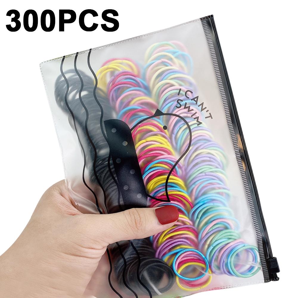 

Набір 200/300/500 шт. Високоякісні еластичні нейлонові гумки для волосся для дівчаток. Різнокольорові гумки. Дитячі аксесуари для волосся. Головний убір.