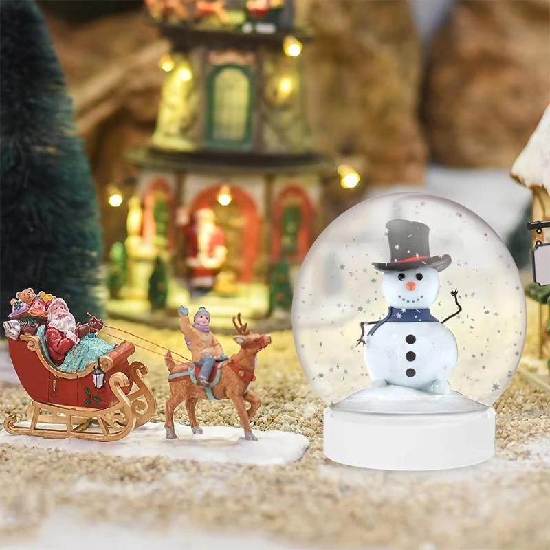 Top Quality Clear Plastic Snow Globes Multi-Use DIY Craft Props Empty with Screw off Cap for Creative Snow Globe Making Projects
