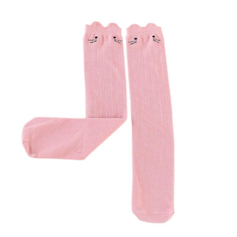 Tegneserie Barnesokk Nydelig Katt For Babyjenter Barn Knehøye Sokker Trykk Dyr Kawaii Barnesokker Over Kne Jentesokker