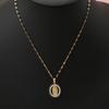 European and American Fashion and Gorgeous Women's All Sky Star Micro Inlaid Colorful Zircon Virgin Mary Hollow Necklace