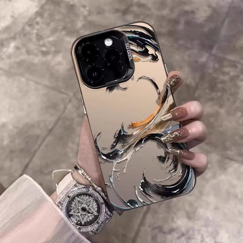 Glossy Marble Swirl Phone Case for iPhone 17 17E 16 16E 15 14 13 12 11 Air Pro Max Plus Soft TPU Anti Slip Shockproof Cover iphone 17