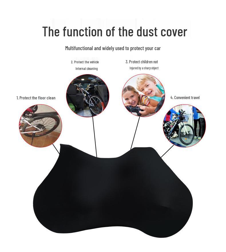 Universal Black Dustproof Bicycle Cover - Mountain & Road Bike Protection