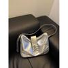 Ielgy Large-Capacity Soft Leather Tote Bag Sweet Cool Hot Girl Motorcycle Bag Portable Classy Fashion One-Shoulder Messen